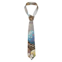 ZSUUGJ Easter Owl Partten Men'S Necktie - Formal Tie For Wedding