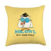 Tootsie Pops Mr. Owl How Many Licks? Sucker Candy Throw Pillow