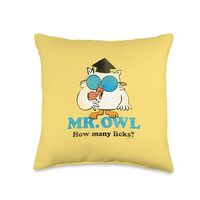 Tootsie Pops Mr. Owl How Many Licks? Sucker Candy Throw Pillow