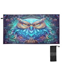 KEEPREAL Neon Owl Beach Towel Super Absorbent Oversized Travel Towels,30" x 60" Lightweigh