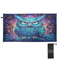 KEEPREAL Neon Owl Beach Towel Super Absorbent Oversized Travel Towels,30" x 60" Lightweigh