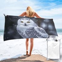 QMNKLET Arctic Owl Bath Towel Super Absorbent Quick Dry Bathroom Towel Sand Free Microfiber Beach To