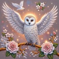 Owl Puzzles for Adults - 1000 Pieces Challenging Colorful Flower Owl Jigsaw Puzzles for Family Inter