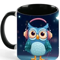 NOXOZNMOK Owl Ceramic Coffee Mug for Women Gifts Tea Cup 11OZ Mugs Funny Coffee Cups with Handle for
