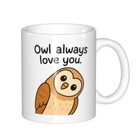 SABEMUG Funny Owl Always Love You Coffee Mug You Keep Me Up Owl Night. Gift for Boyfriend or Husband