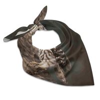 LLUTSNTH Silk Like Head Scarf for Women Square Breathable Neck Scarf Wildlife Animal Owl Satin Banda