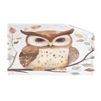Brown Owl Bath Towels for Bathroom Wash Cloth Quick-Dry Washcloths Absorbent Face Towel Soft Feel Ha
