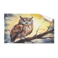 Watercolor Owl Bath Towels for Bathroom Wash Cloth Quick-Dry Washcloths Absorbent Face Towel Soft Fe