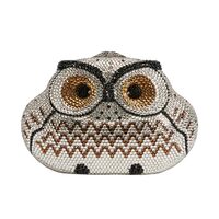 DKQXEIM Animal Owl Rhinestone Bag Luxury Crystal Evening Purse for Women Formal Prom Cocktail Clutch