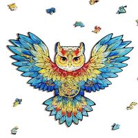 Wooden Puzzles for Adults – Owl 200 Piece Jigsaw Puzzles with Unique Shape -Challenging Puzzle