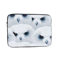YYHWHJDE Snowy owl Eyes Prints Protective Shockproof Portable Laptop Sleeve Case 12 inch for Men and