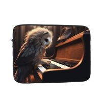 Laptop Case Sleeve Owl Plays Piano Laptop Bag Computer Carrying Case 12 Inch Computer Protective Not