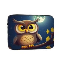 Laptop Case Sleeve Owl and Yellow Moon Laptop Bag Computer Carrying Case 15 Inch Computer Protective