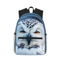 jingong Snowy Owl Eyes Casual Backpack Multi-Purpose Leisure Day Bag, Lightweight and Comfortable,fi