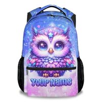 Personalized Backpack - Owl Backpack with Name for Girls - Cute Kids Bookbag - Toddlers School Bag f