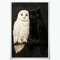 Moody Wall Art Vintage Gothic Owl Poster Dark Academia Forest Animal Canvas Printing Dark Cottagecor