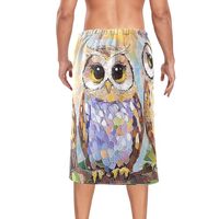KYZSXZ Art Painting Owls Bath Wrap Towel for Men, Quick Drying Plush Shower Bath Sheet 60x28 Inches 