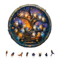 Jollitot Choir Owl Puzzles Adults Gifts Wooden 200 Pieces 11.4 * 11.3in