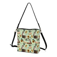 Jolamirel Owl Books Print Bucket Bag Vegan Leather Shoulder Purses for Women, Novelty Wise Owls Bird