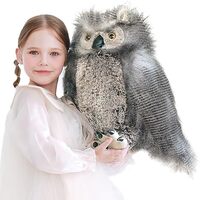 IKASA Lifelike Giant Owl Stuffed Animal Plush Toy, 17 Inches Large Big Size Cute Soft Huge Plushie T