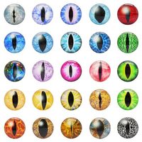 6-30mm Glass Fluorescence Vertical Pupils Owl Snake Lizard Eye Dragon Eye Flatback Cabochon Eyeball 