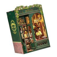 Retro Owl Bookstore Assembly Kits Adult Craft Project House Kits Touch Activated Lighting Collectibl