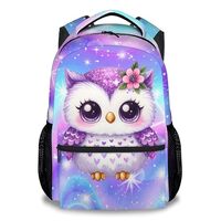 CUSPCOD Kids Backpack, Owl Backpacks for Girls, 17 Inch Toddler School Bag, Girls Bookbags for Eleme
