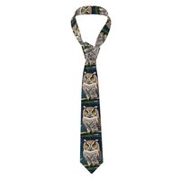 WHJSHOP Owl at Night Prints Men's Necktie - Stylish and Durable Polyester Fiber Tie for Busines
