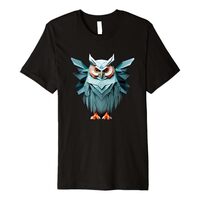 Origami Style Owl in Minimalist Geometric Look Premium T-Shirt