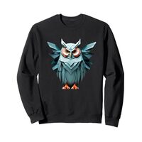 Origami Style Owl in Minimalist Geometric Look Sweatshirt