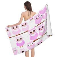 ZYMHCG Cute owl Super Soft Microfiber Bath Towel,Quick Dry, Lightweight & Ultra Absorbent, Perfe