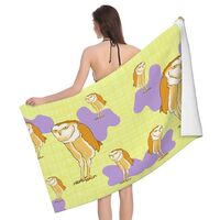 ZYMHCG Standing Owl Super Soft Microfiber Bath Towel,Quick Dry, Lightweight & Ultra Absorbent, P