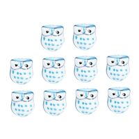 Gadpiparty 10pcs Owl Ceramic Beads for Jewelry Making Cartoon Loose Beads for DIY Necklaces Bracelet