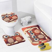 3 Piece Bathroom Rugs Sets Soft Absorbent Bath Mat for Bathroom Non Slip Bath Rugs and U-Shaped Cont