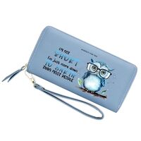 ZRTARY Personalized Cute Owl Women's Wallet,Birthday Gift,Holiday Gift for Family,Friends,Women