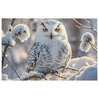 QMKVBSN 15.7"&times;23.6" Bathroom Rug Winter White Owl Bath Mat for Bathroom Super Absorb