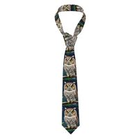 Men's Necktie SHKMBP Owl at Night Prints for Business, Daily Life, Work, Birthday, Wedding, Par