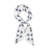 WZYWHJ Blue Owl Pattern Silk Scarf for Women 46.9 * 3.1 In Headband