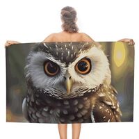 QMNBTES Cute Owl Beach Towels Oversized 51x31 Inch Quick Dry Bath Towels Sand Free Pool Towel Super 