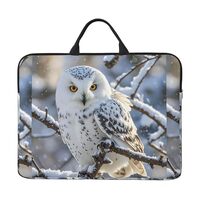 Laptop Sleeve 14 in Sleeve for Women Men Winter White Owl Notebook Shockproof Laptop Case Carrying C