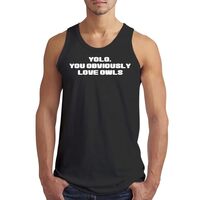 Yolo. You Obviously Love Owls - Men’s Soft Tank Top – Comfortable Everyday Fit CP05 Blac