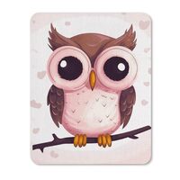 Square Mouse Pads Cute Owl Mouse Pad for Computers Laptop Desk Washable Mousepad Non-Slip Mouse Mat 