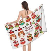 ZHYGZWWG Owls On Tree Branches Printed Bath Towel-100% Polyester Microfiber, Quick-Drying and Super 