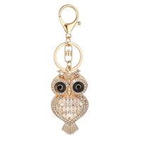 Liobelon Crystals Owl Keychain BlingBling Rhinestones Keychain Cute Animal Key Chains Key Ring for W