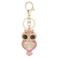 Liobelon Crystals Owl Keychain BlingBling Rhinestones Keychain Cute Animal Key Chains Key Ring for W