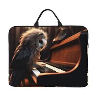 Laptop Case Sleeve Owl Plays Piano Laptop Bag Computer Carrying Case 14" Computer Protective No