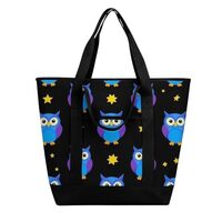Fashionable Large Thermal Tote Bag Insulated Work/Commute Bag For Women & Men Halloween Owl