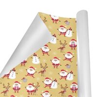 SEINDUS Gift Wrapping Paper Roll 58" X 23" ，Santa Claus Deer Owl Gift Wrap Paper Fade-Re