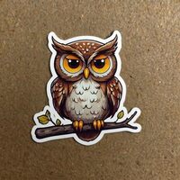 lobbster91.Sticker Owl Stickers 2in. Waterproof Vinyl Decals for Water Bottles Laptop Refrigerator L