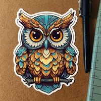 lobbster91.Sticker Owl Stickers 2in. Waterproof Vinyl Decals for Water Bottles Laptop Refrigerator L